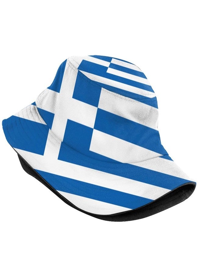 ASYG Greece Greek Flag Bucket Hat Packable Fisherman Hat Summer Outdoor Cap for Teens Boys Girls - Image 2